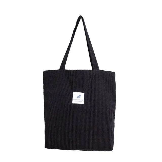 Foldable Corduroy Shopping Bag