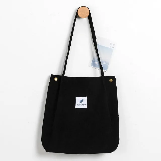 Foldable Corduroy Shopping Bag