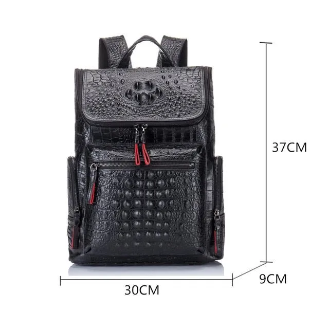 GatorLuxe Exotic Zipper Softback Flap Backpack