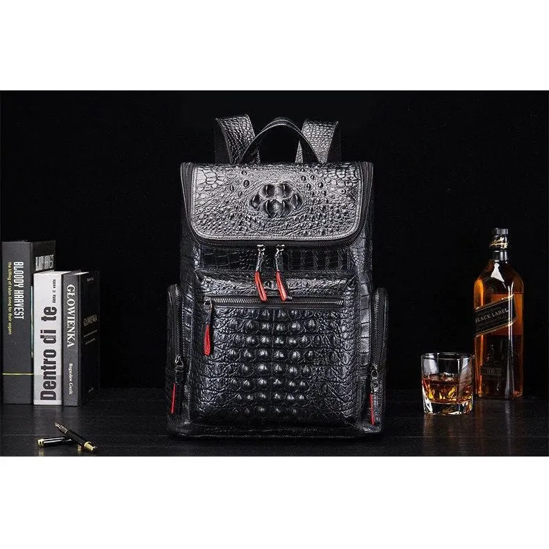 GatorLuxe Exotic Zipper Softback Flap Backpack