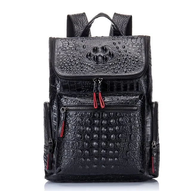 GatorLuxe Exotic Zipper Softback Flap Backpack