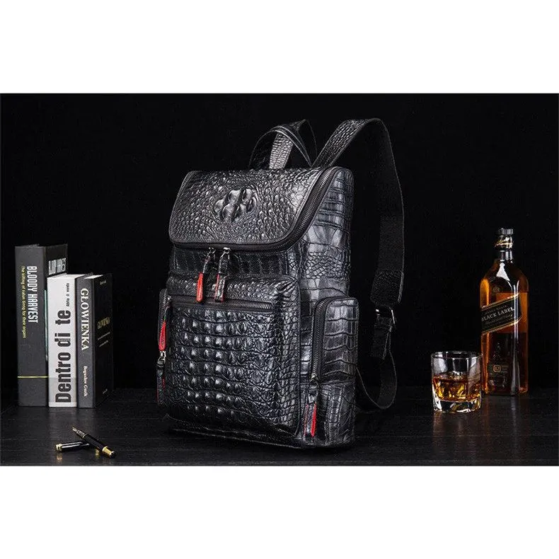 GatorLuxe Exotic Zipper Softback Flap Backpack