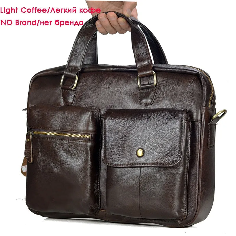 Genuine Leather Handbag Large Business Travel