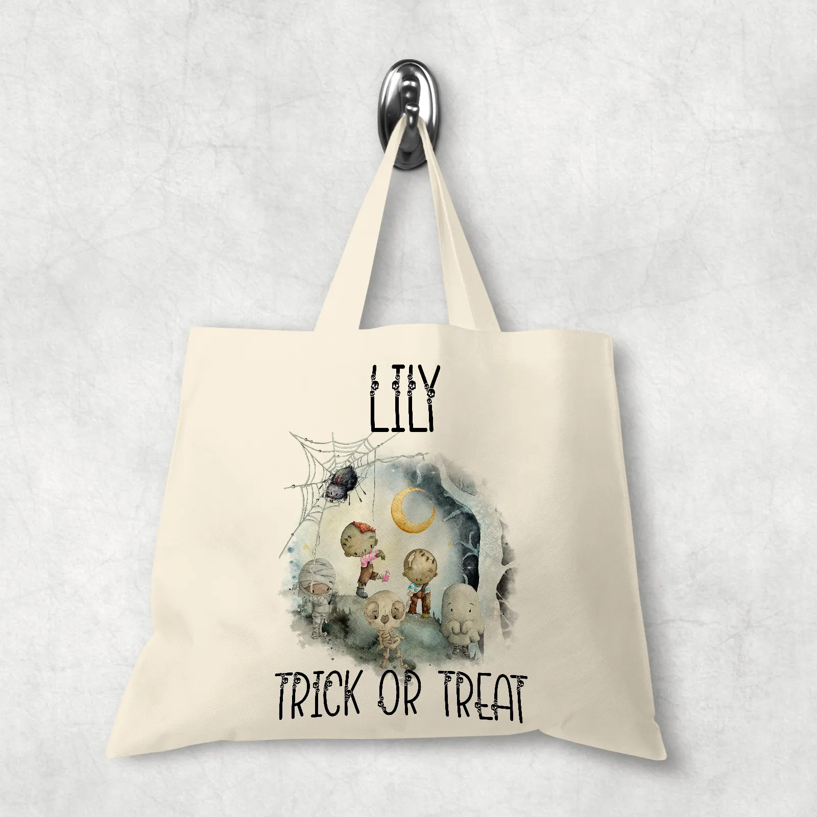 Graveyard Halloween Trick or Treat Tote Bag