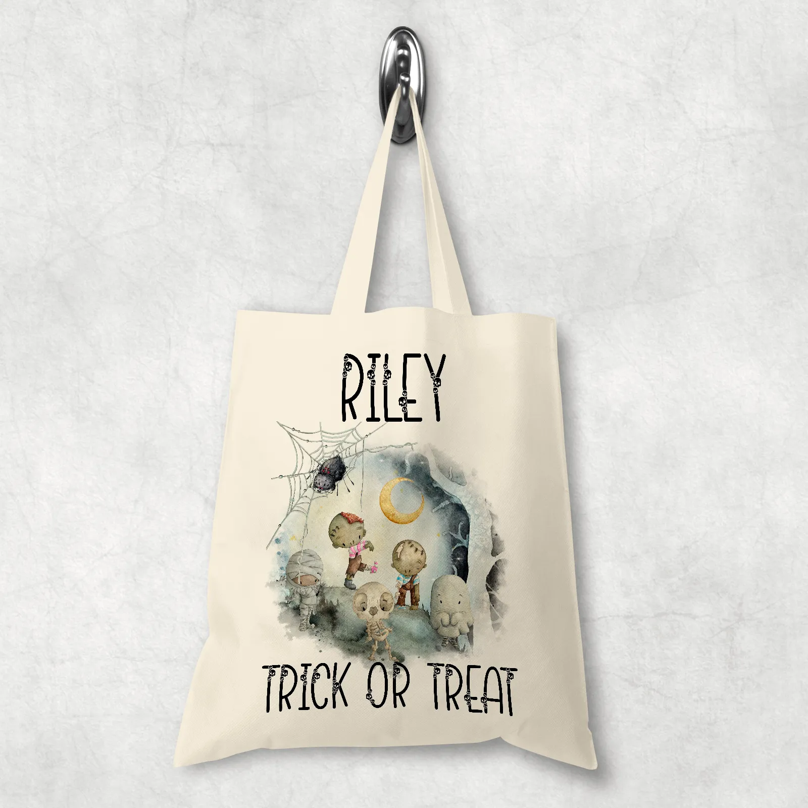 Graveyard Halloween Trick or Treat Tote Bag