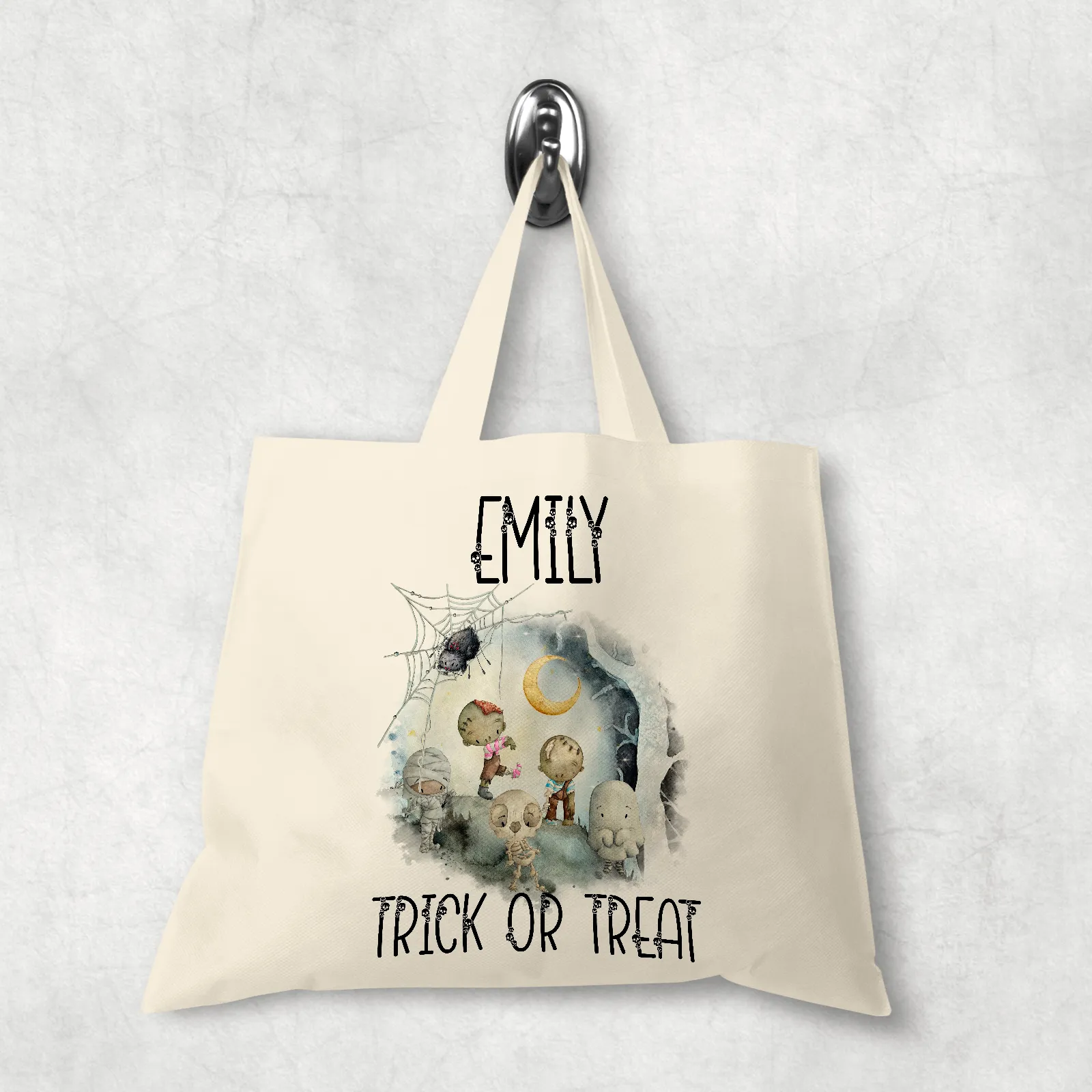 Graveyard Halloween Trick or Treat Tote Bag