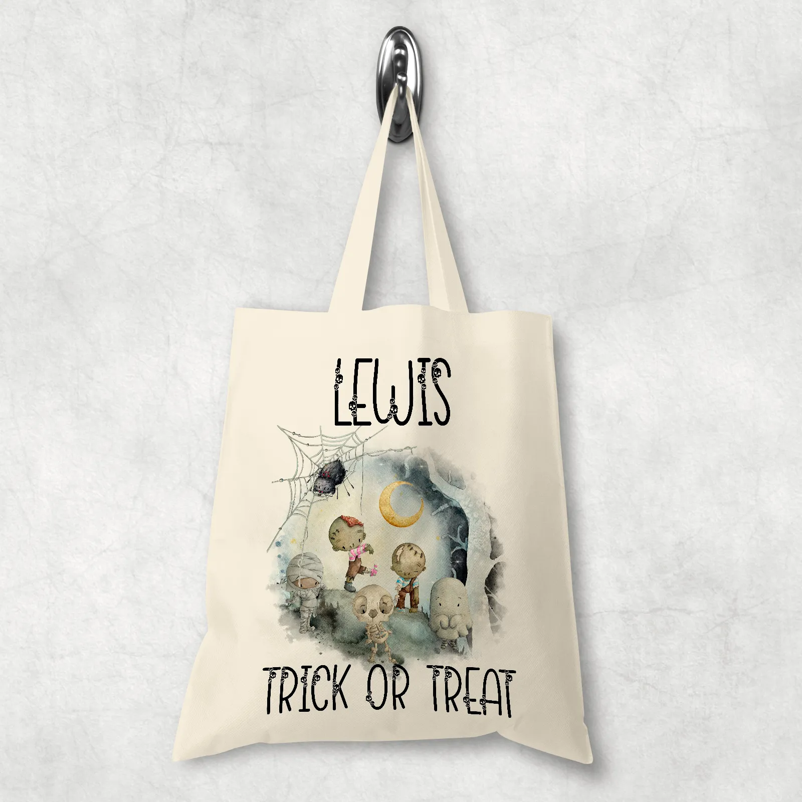 Graveyard Halloween Trick or Treat Tote Bag