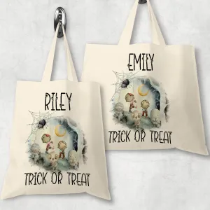 Graveyard Halloween Trick or Treat Tote Bag