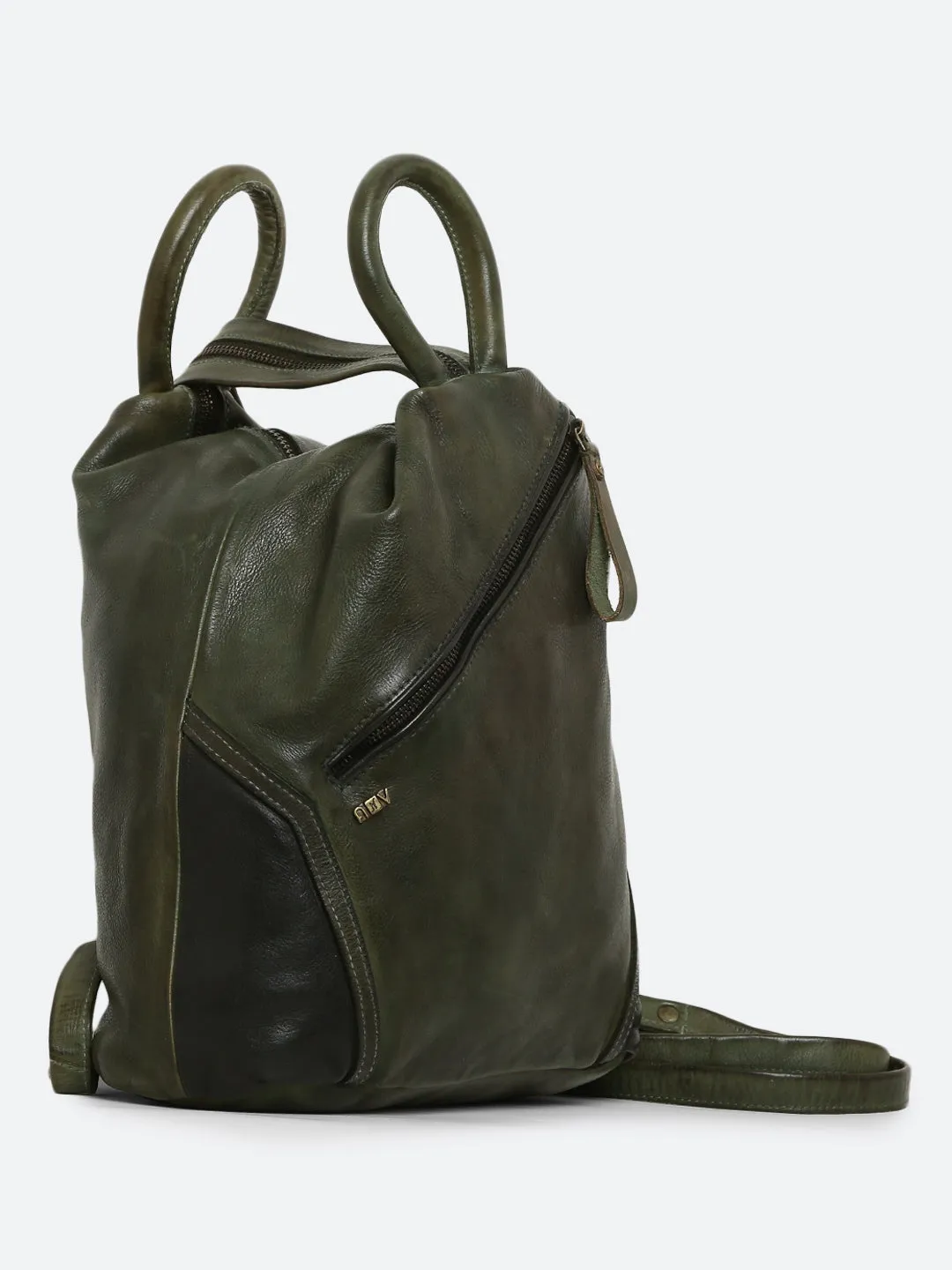 Green Thunder: Bikers Backpack In Dual Color