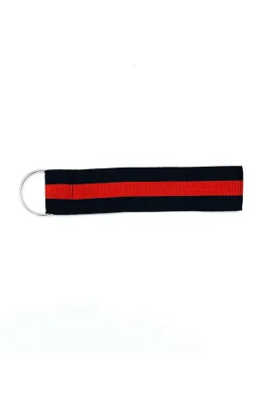 Grosgrain Key Rings | Navy/Red Stripe