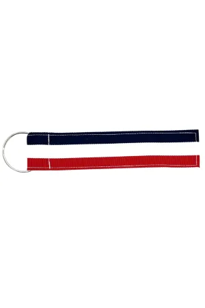 Grosgrain Key Rings | Navy/Red/White Stripe