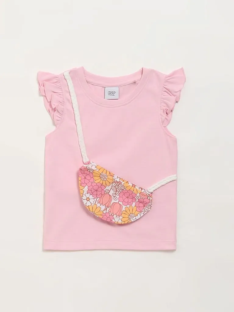 HOP Kids Plain Pink T-Shirt