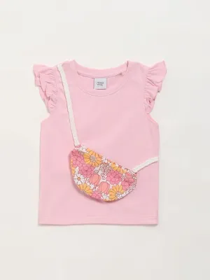 HOP Kids Plain Pink T-Shirt