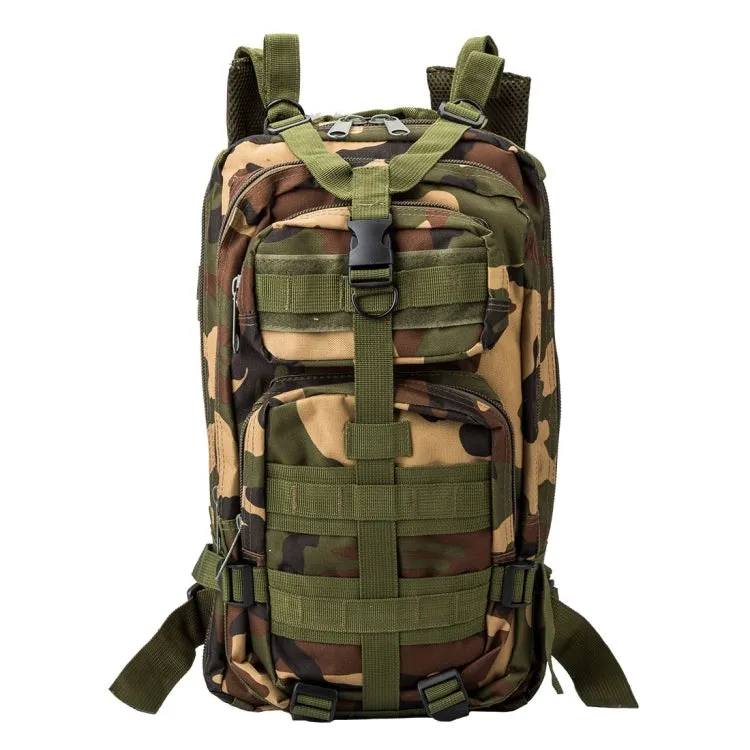 INDEPMAN DL-B002A Fashion Camouflage Style Men Oxford Cloth Backpack Shoulders Bag 25L Outdoors Hiking Camping Travelling Bag 3P  Package with Expanded MOLLE & IND Shoulder Pad & Adjustable Shoulder Strap, Size: 43 x 26 x 23 cm