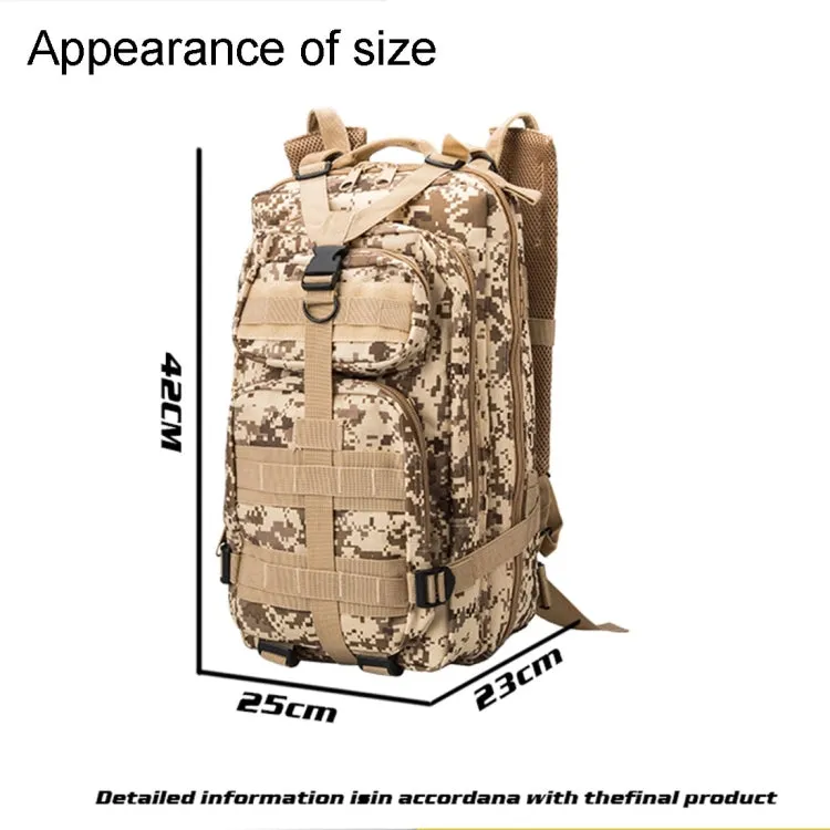 INDEPMAN DL-B002A Fashion Camouflage Style Men Oxford Cloth Backpack Shoulders Bag 25L Outdoors Hiking Camping Travelling Bag 3P  Package with Expanded MOLLE & IND Shoulder Pad & Adjustable Shoulder Strap, Size: 43 x 26 x 23 cm