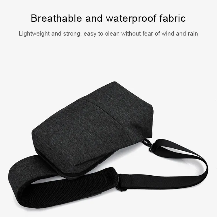 KAKA Chest Bag Leisure Single Shoulder Messenger Bag Multifunctional Outdoor Sports Waterproof Waist Bag(Black)