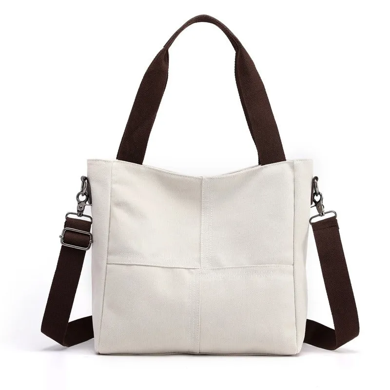 Large-Capacity Outdoor Canvas Tote Shoulder Bags