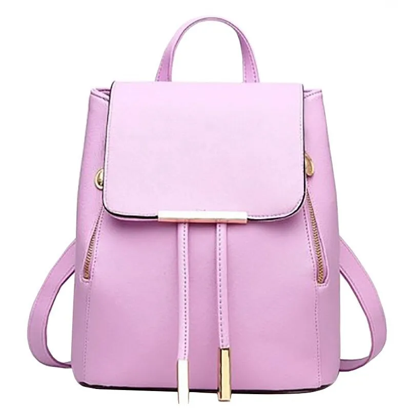 Leather Shoulder Backpack For Women