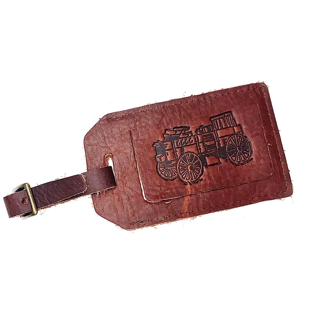 Leather Wagon Luggage Tag