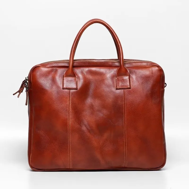 LeatherLuxe Men's Elegant Travel Bag