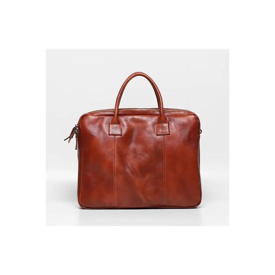 LeatherLuxe Men's Elegant Travel Bag