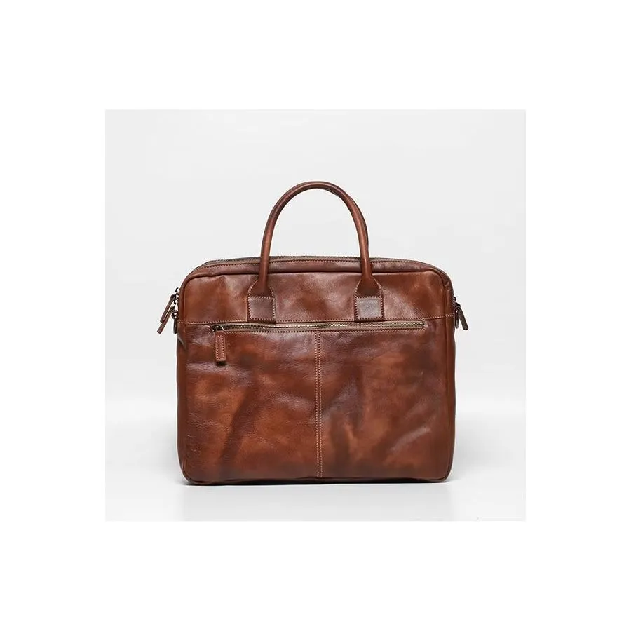 LeatherLuxe Men's Elegant Travel Bag