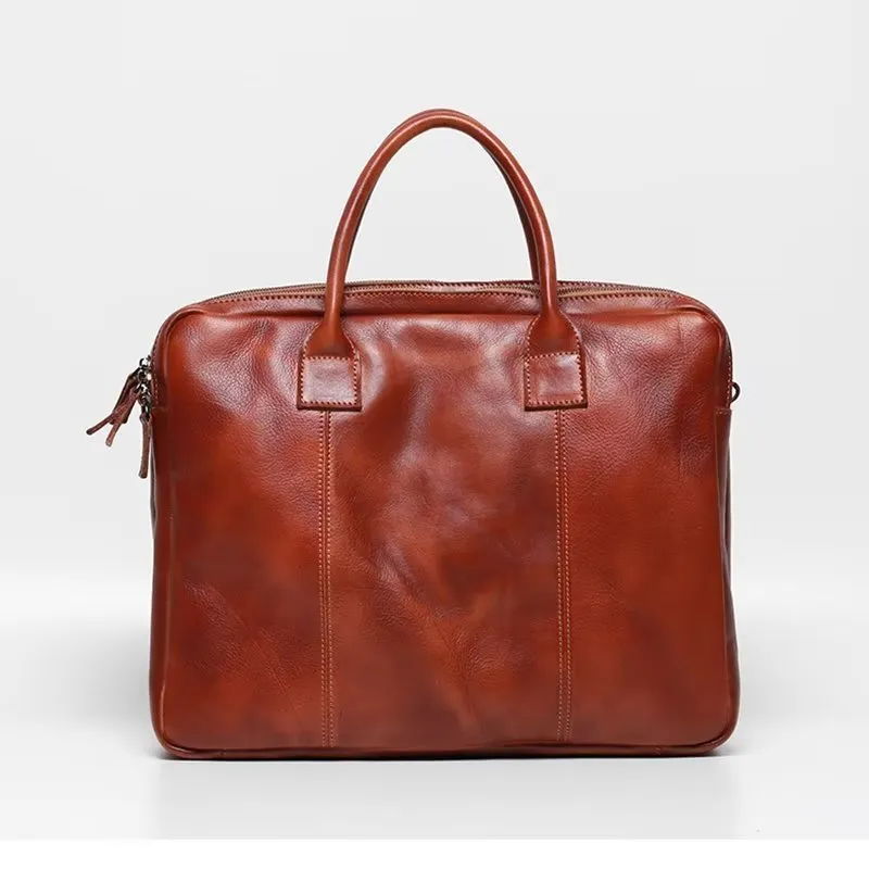 LeatherLuxe Men's Elegant Travel Bag