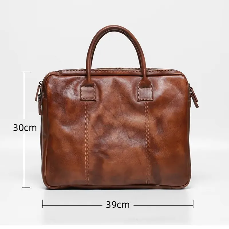 LeatherLuxe Men's Elegant Travel Bag