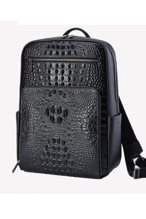 LuxCro Leather Laptop Travel Backpack