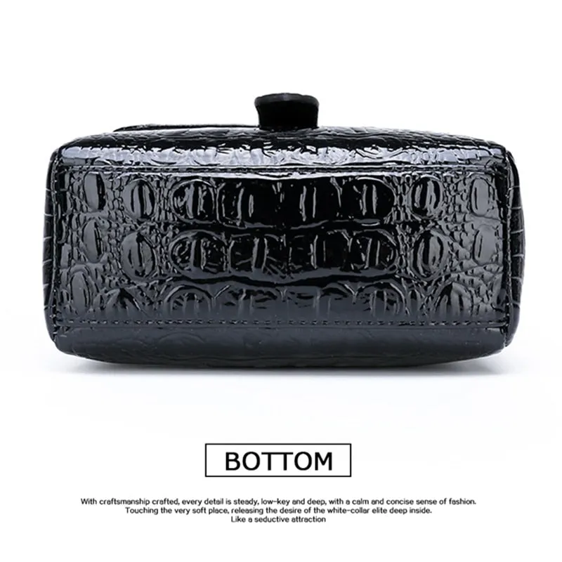 Luxury Alligator Flap Messenger Bag