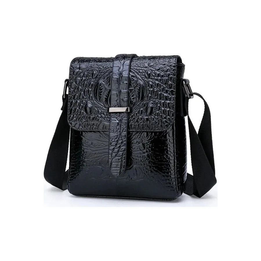 Luxury Alligator Flap Messenger Bag