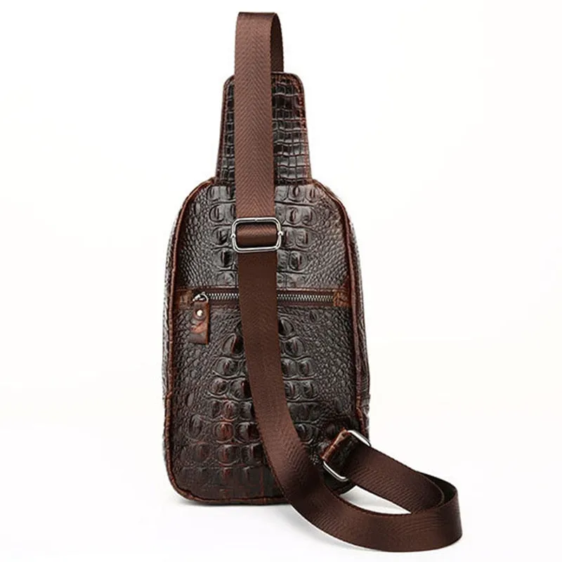 Luxury CrocLeather Crocodile Pattern Shoulder Messenger Bag