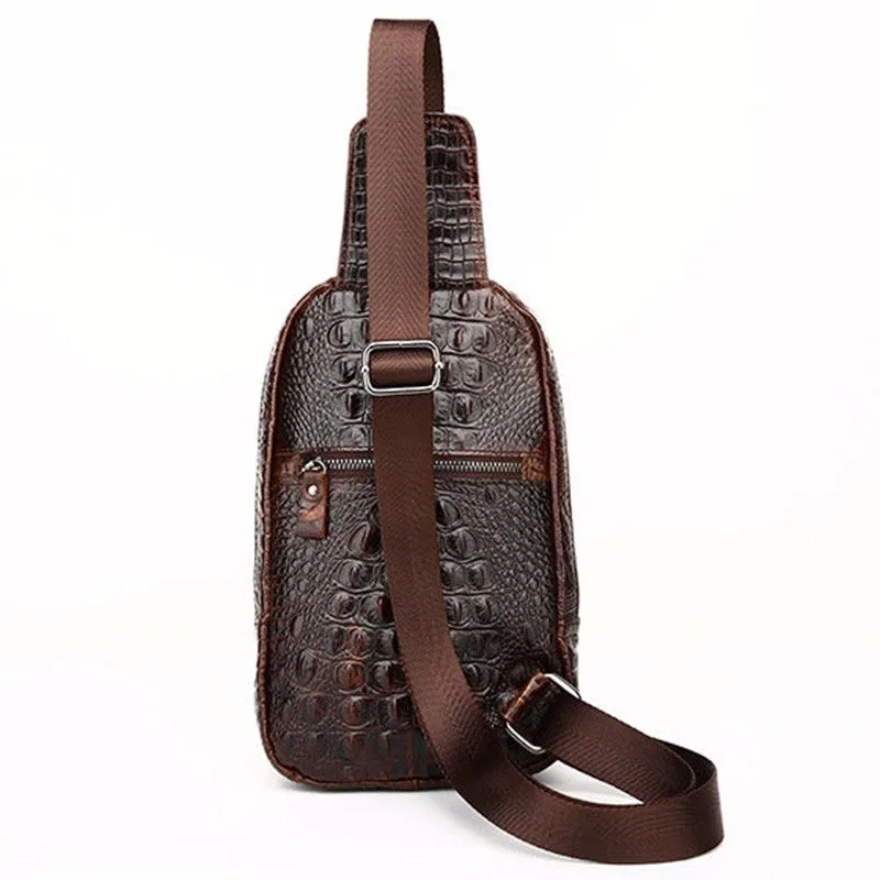 Luxury CrocLeather Crocodile Pattern Shoulder Messenger Bag