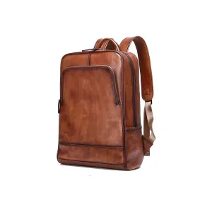 Luxury Exotic Cow Leather Laptop Travel Backpack