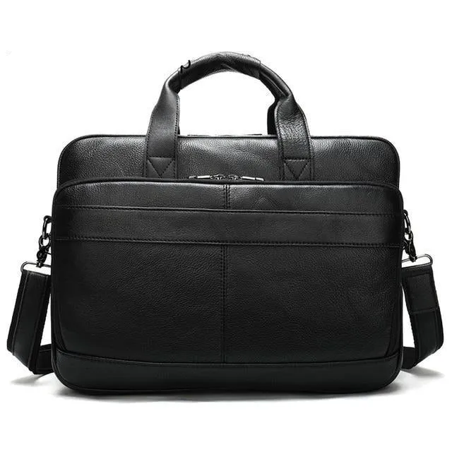 Luxury Exotic Leather Zipper Office Briefcase