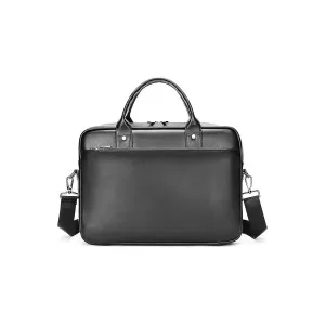 Luxury Leather Double Compartment Business Briefcase