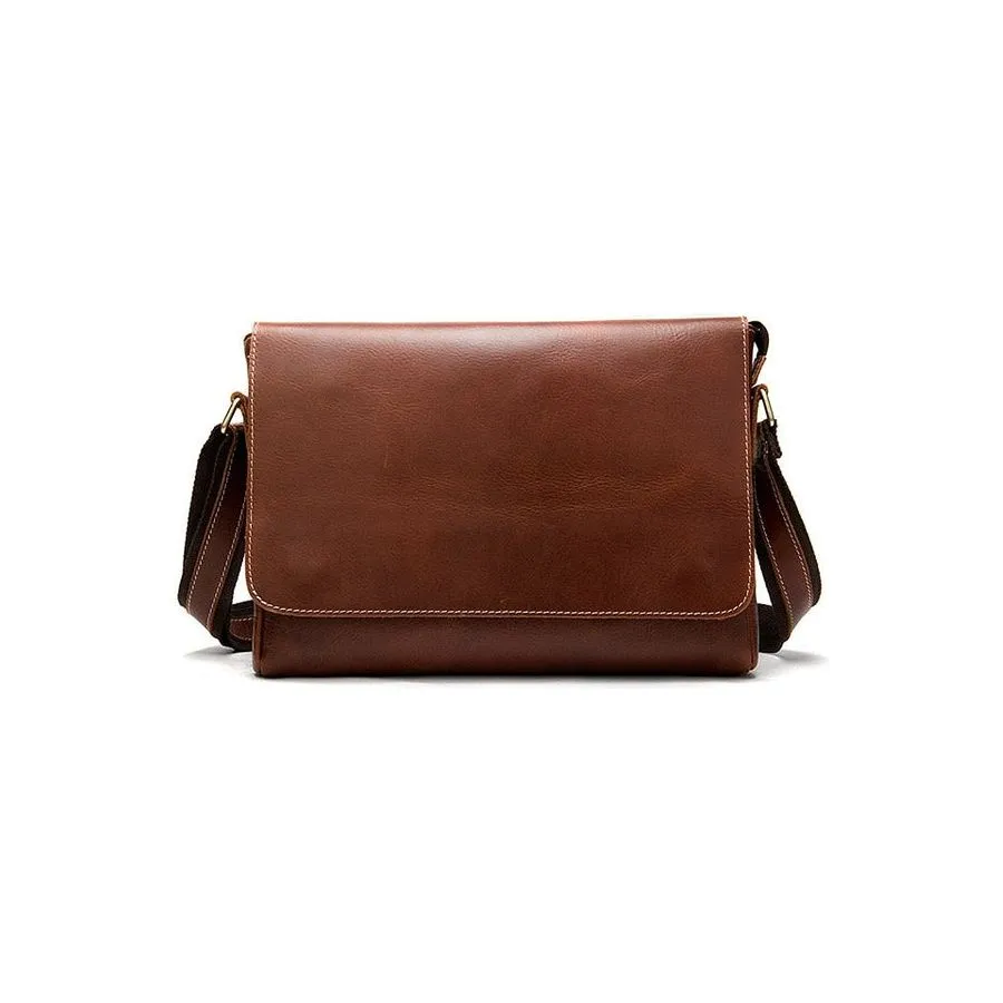 Luxury Leather Flap Laptop Office Briefcase Bag