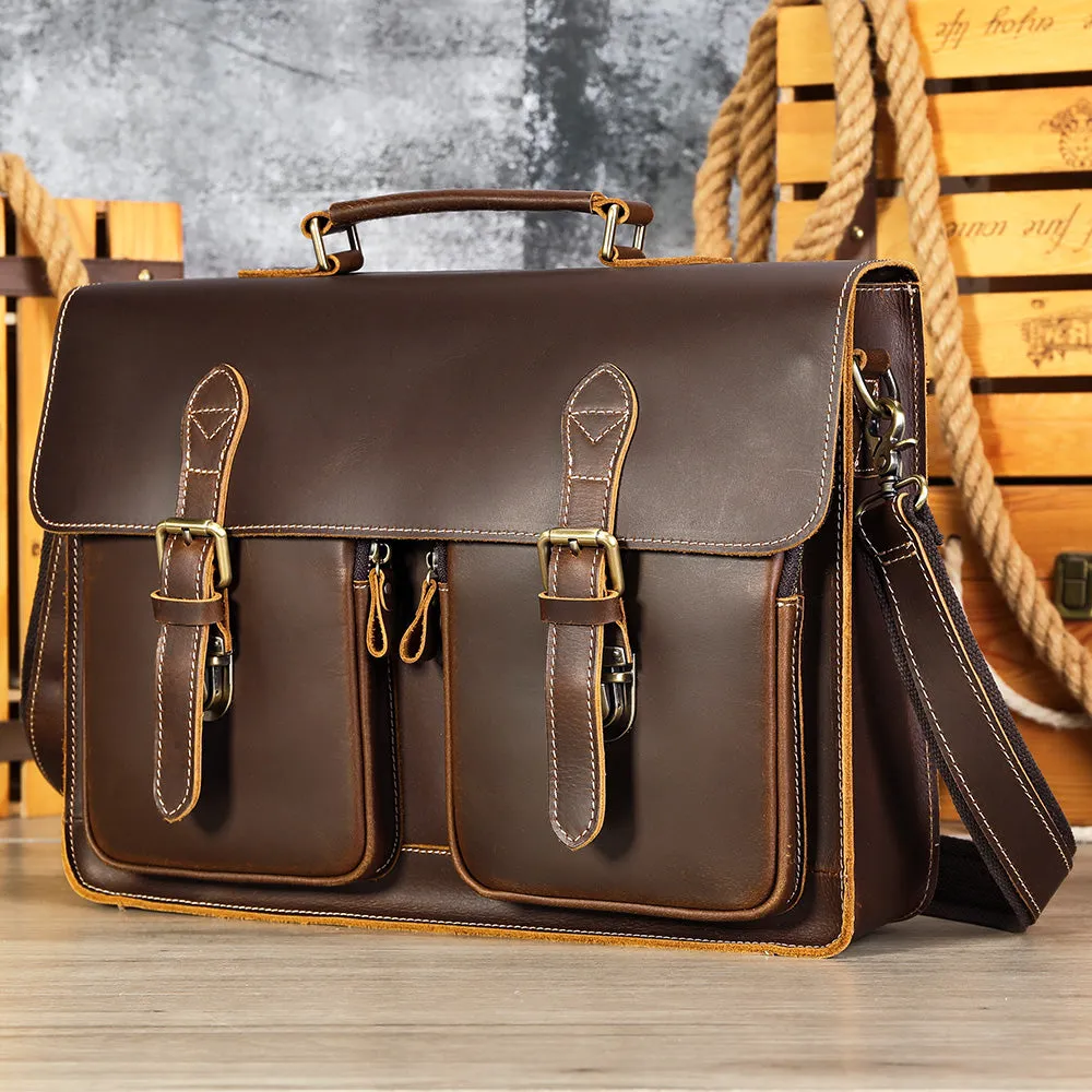 Luxury Leather Zipper Shoulder Bag