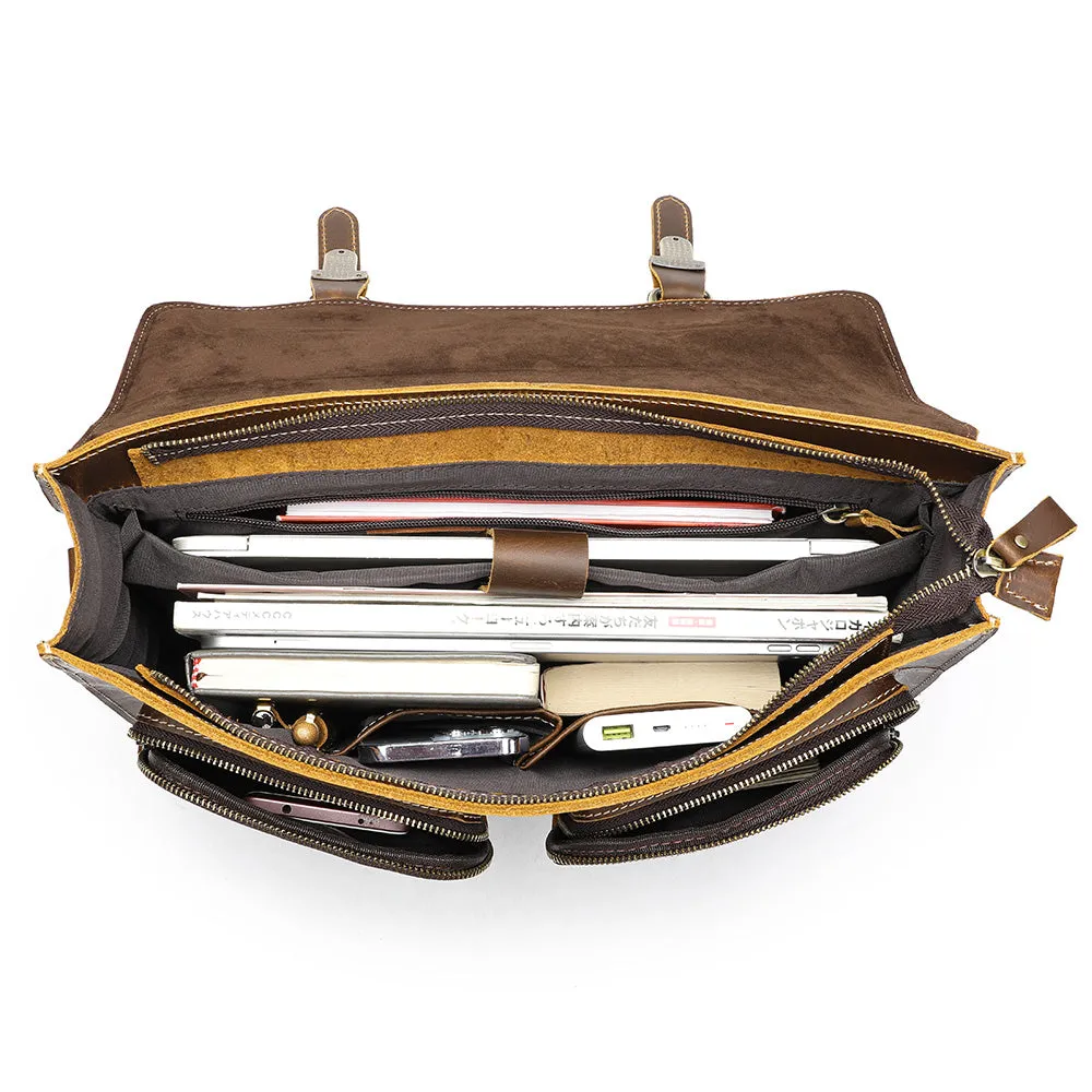 Luxury Leather Zipper Shoulder Bag