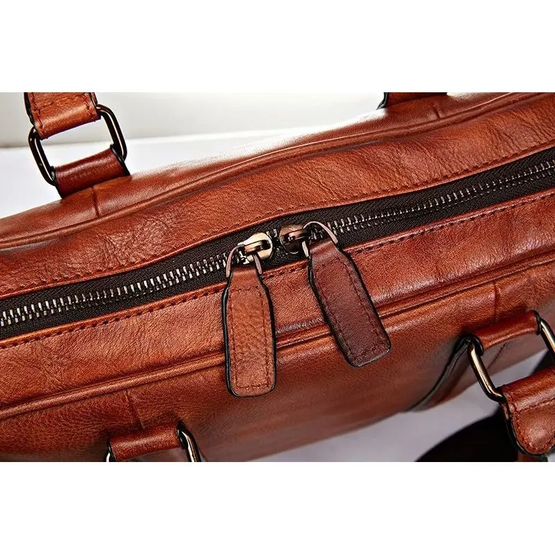 LuxuryLeather Men's Travel Bag