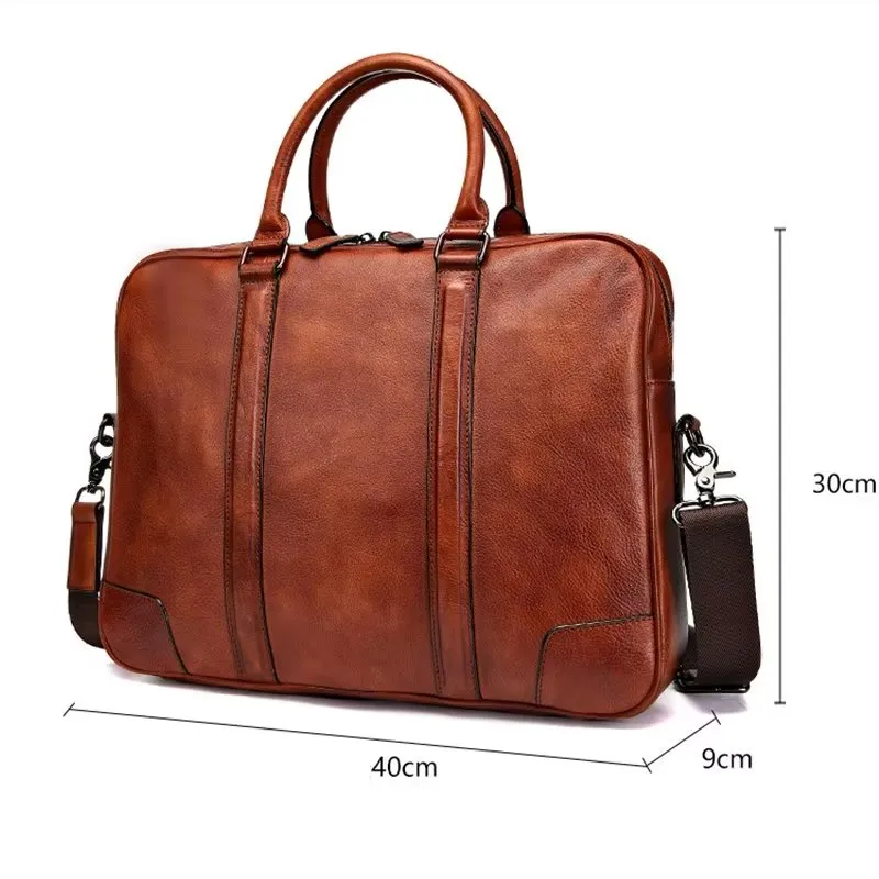 LuxuryLeather Men's Travel Bag