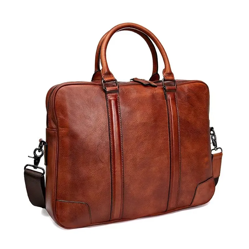 LuxuryLeather Men's Travel Bag