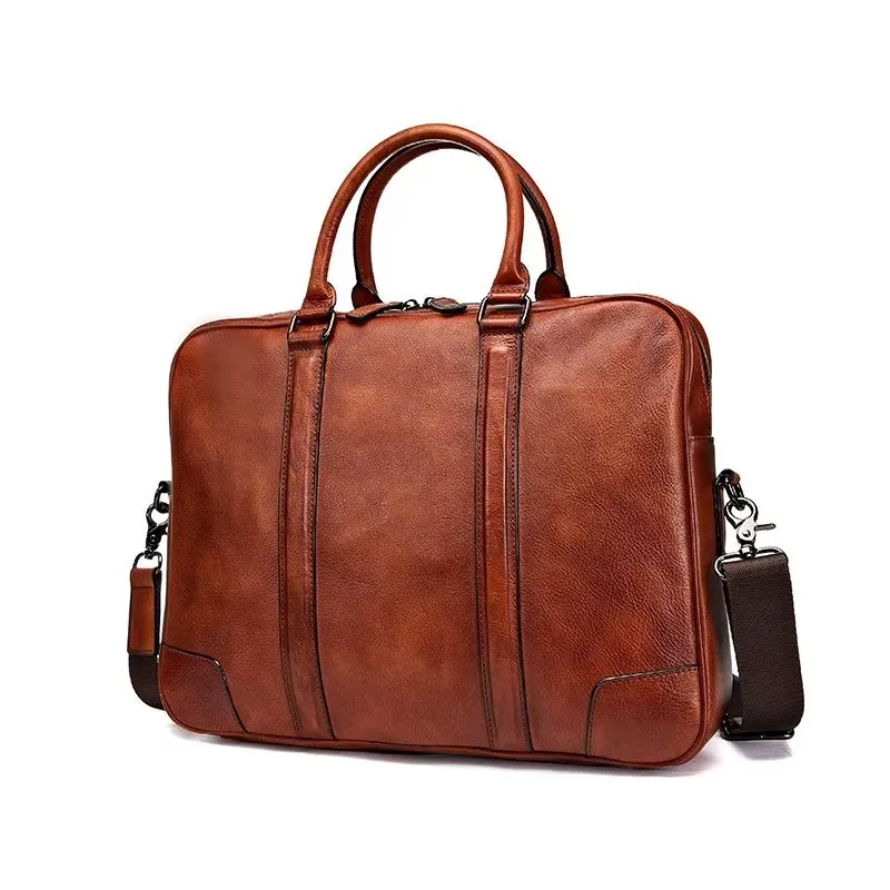 LuxuryLeather Men's Travel Bag