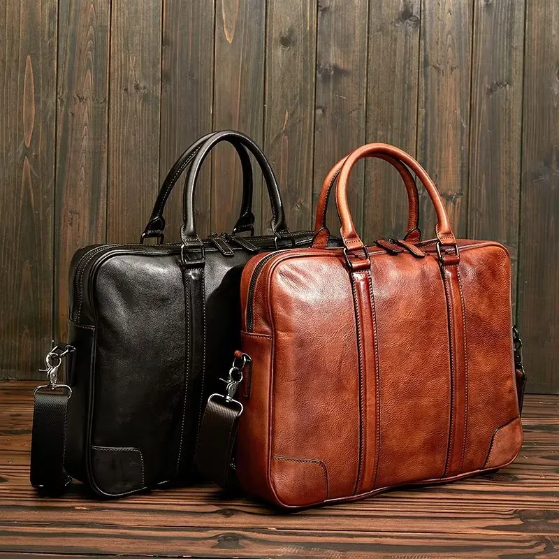 LuxuryLeather Men's Travel Bag