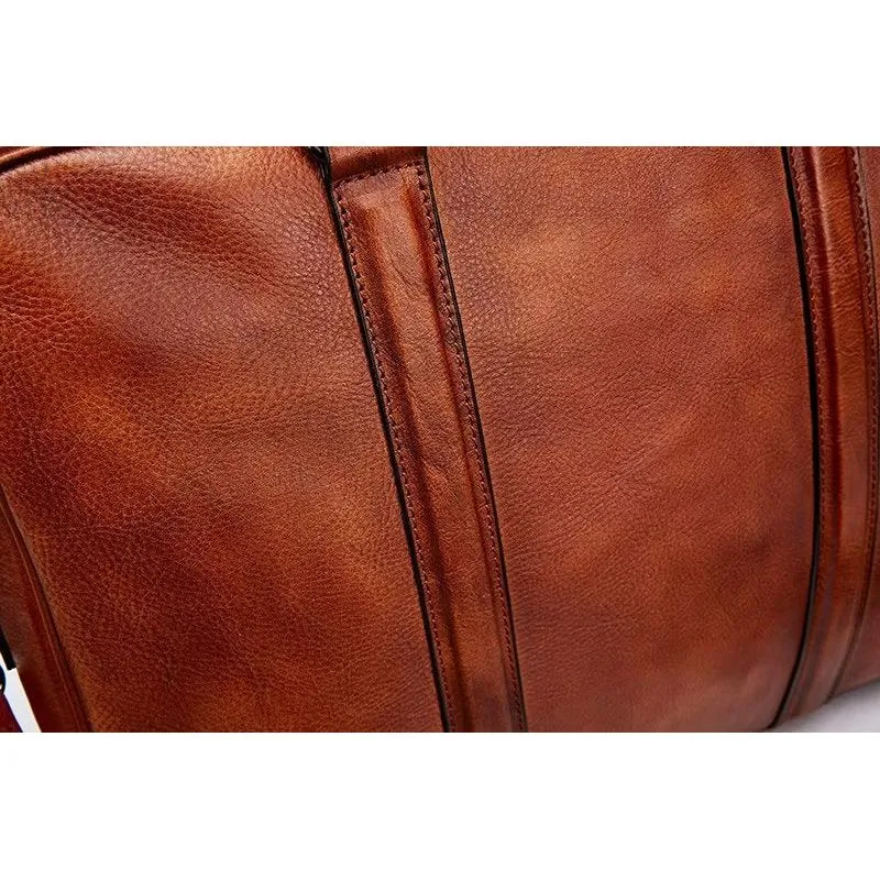 LuxuryLeather Men's Travel Bag