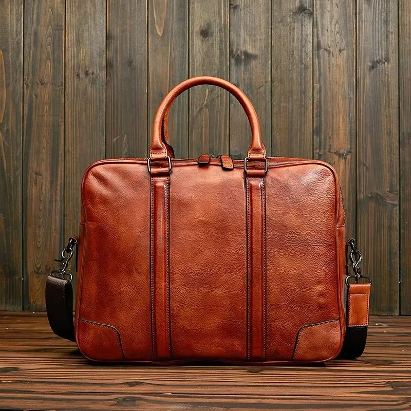 LuxuryLeather Men's Travel Bag