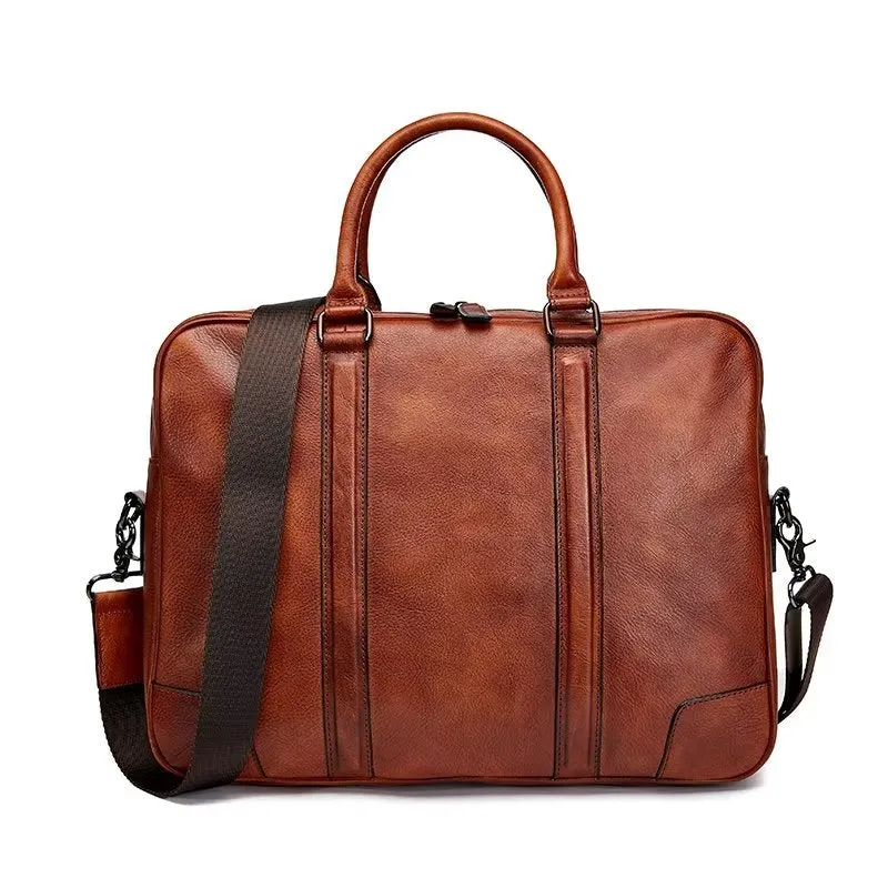 LuxuryLeather Men's Travel Bag