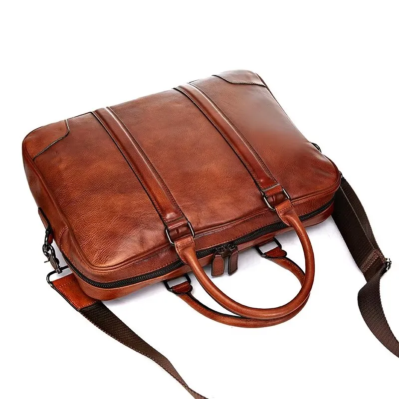 LuxuryLeather Men's Travel Bag