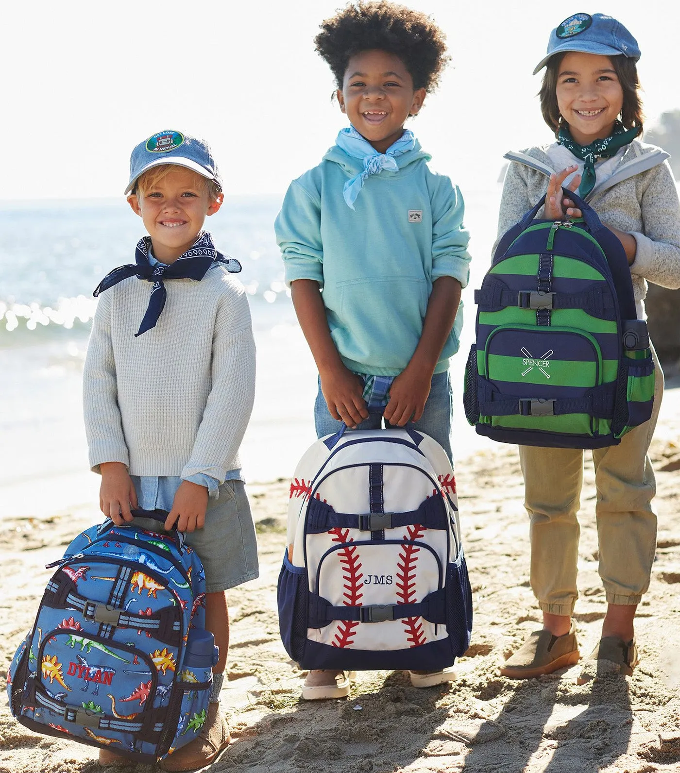 Mackenzie Blue Multi Dino Backpacks