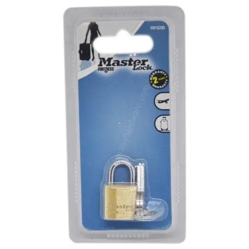 Master Lock Fortress 20mm Brass Body Padlock FM1820D